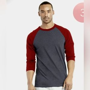 Roundtree Yorke Shirt Adult 2XB Red gray HeatheredPerformance Long sleeve Men